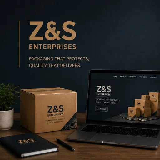Z&S Enterprises custom-printed corrugated packaging, finished and ready for delivery.