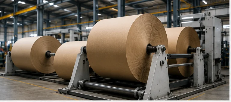 Kraft paper rolls.