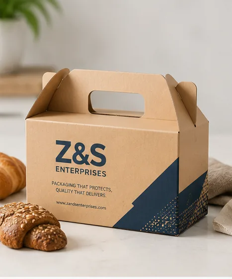 Bakery gable packaging box.