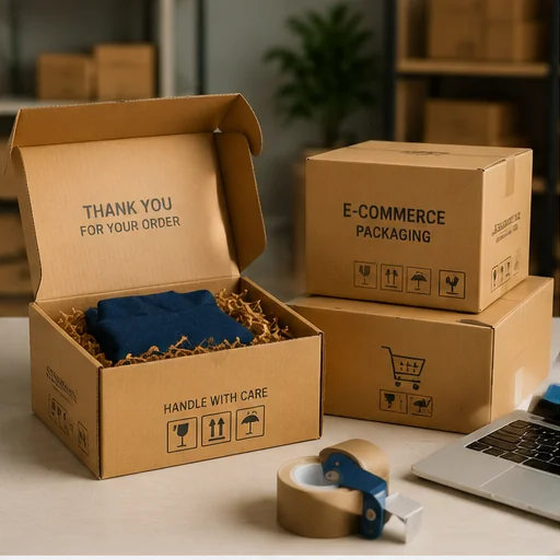 E-commerce shipping packaging.