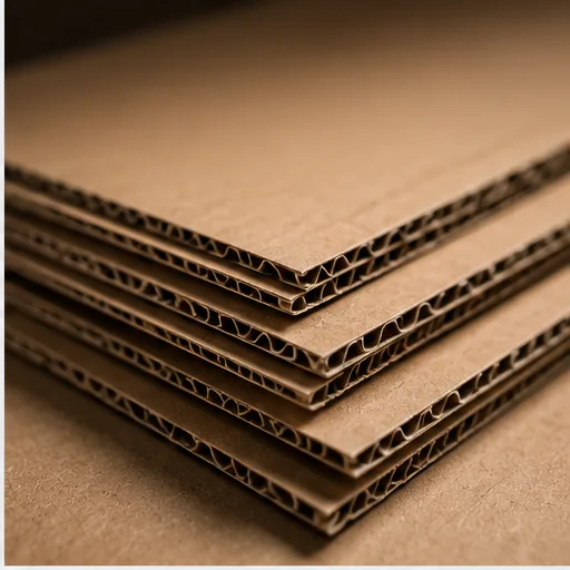 Close-up detail of corrugated cardboard material.